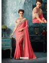 Pink Silk Designer Party Wear Saree