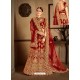 Maroon Velvet Heavy Embroidered Designer Wedding Lehenga Choli