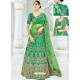 Forest Green Silk Satin Heavy Embroidered Hand Worked Designer Wedding Lehenga Choli