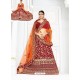 Beautiful Maroon Velvet Heavy Embroidered Hand Worked Designer Wedding Lehenga Choli