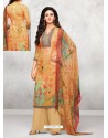 Mustard Glaze Cotton Digital Printed Palazzo Suit