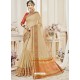 Light Beige Cotton Silk Designer Woven Saree