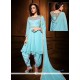 Turquoise Blue Georgette Punjabi Salwar Suit