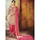 Dusty Pink Embroidered Chanderi Silk Designer Patiala Salwar Suit
