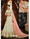 Off White Silk Embroidered Designer Lehenga Choli