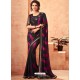 Black And Pink Milano Georgette Embroidered Designer Party Wear Saree