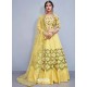 Fantastic Yellow Art Silk Resham Embroidered Designer Lehenga Choli