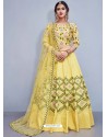 Fantastic Yellow Art Silk Resham Embroidered Designer Lehenga Choli