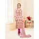 Pink Glace Cotton Embroidered Churidar Suit