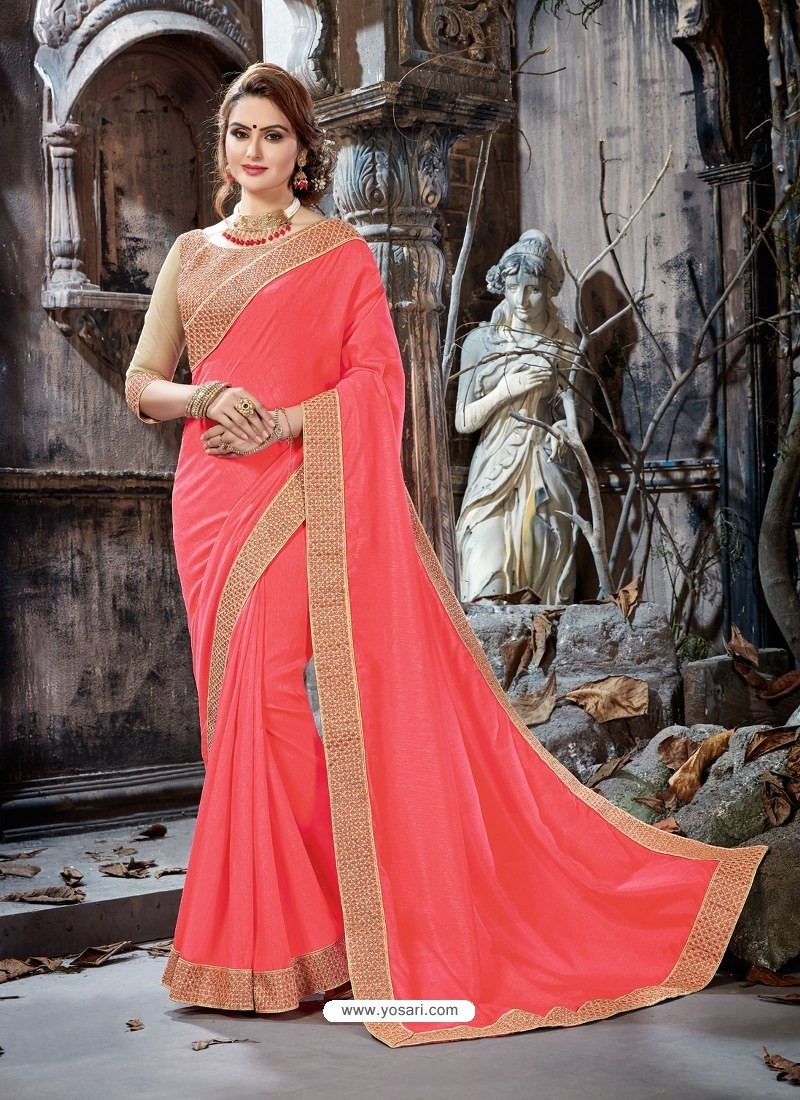Teal Chiffon Embroidered Party Wear Saree 210149-pokeht.vn