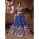 Royal Blue Heavy Zari Embroidered Designer Silk Lehenga Choli