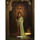 Green And Brown Pure Silk Heavy Embroidered Designer Saree