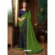 Forest Green Rangoli Georgette Printed Casual Wear Saree