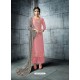 Pink Silk Embroidered Designer Palazzo Suit