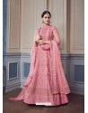 Hot Pink Georgette Embroidered Designer Anarkali Suit