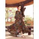 Multi Colour Printed Rayon Designer Gown
