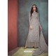 Grey Faux Georgette Hand Embroidered Designer Palazzo Suit