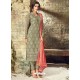 Mehendi Georgette Stone Embroidered Designer Staright Suit