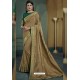 Camel Embroidered Art Silk Designer Saree