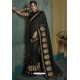 Black Embroidered Art Silk Designer Saree