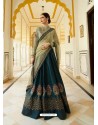 Sea Green And Teal Silk Embroidered Designer Lehenga Choli