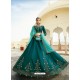 Teal Silk Embroidered Designer Lehenga Choli