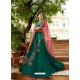 Dark Green Silk Embroidered Designer Lehenga Choli