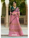 Light Pink Silk Embroidered Designer Lehenga Choli