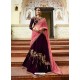 Purple Designer Velvet Embroidered Lehenga Choli