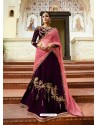 Purple Designer Velvet Embroidered Lehenga Choli