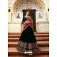 Designer Dark Green Velvet Embroidered Lehenga Choli