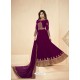 Purple Georgette Embroidered Designer Anarkali Suit