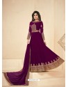 Purple Georgette Embroidered Designer Anarkali Suit