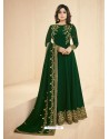 Dark Green Georgette Embroidered Designer Anarkali Suit