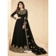 Black Georgette Embroidered Designer Anarkali Suit