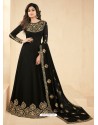 Black Georgette Embroidered Designer Anarkali Suit