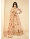 Light Beige Georgette Embroidered Designer Anarkali Suit