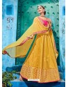 Yellow Embroidered Silk Designer Lehenga Choli