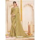 Golden Alfino Chiffon Designer Saree