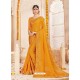 Mustard Alfino Chiffon Designer Saree