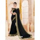 Black Alfino Chiffon Designer Saree