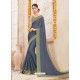 Grey Alfino Chiffon Designer Saree