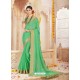 Green Alfino Chiffon Designer Saree