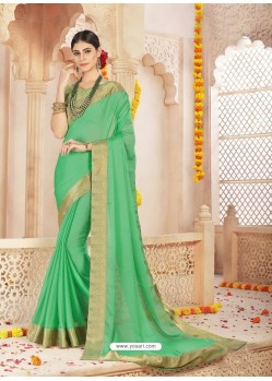 Green Alfino Chiffon Designer Saree