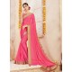 Hot Pink Alfino Chiffon Designer Saree