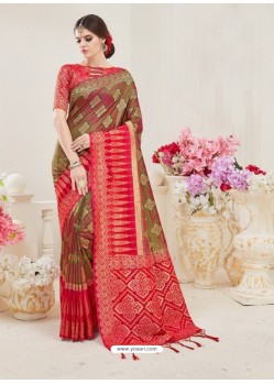 Multi Colour Nylon Silk Designer Jaquard Saree