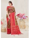 Multi Colour Nylon Silk Designer Jaquard Saree