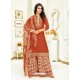 Rusty Pure Jam Satin Printed Palazzo Suit