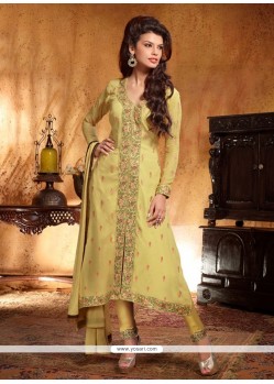 Light Green Georgette Pant Style Suit