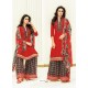 Latest Red Pure Jam Satin Palazzo Suit